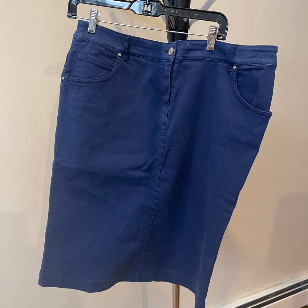 Marina Rinaldi Blue Denim Skirt